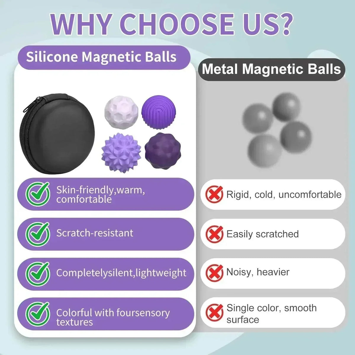 Fidget Toys Magnetic Stress Balls for Adults Calming Sensory Toy Set..