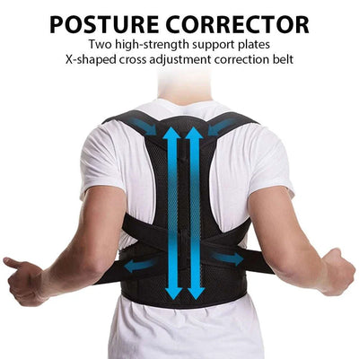 ELEVORA Back Brace Posture Corrector for Women & Men, Adjustable Back Lumbar Support Belt Shoulder Posture Support for Improve Scoliosis