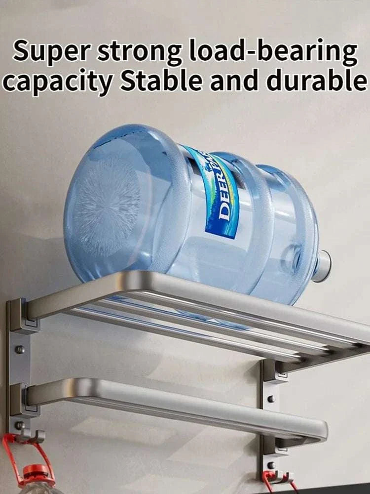 Upgrade and Thicken Grey/Black 40CM-60CM Towel Rack Space Aluminum Toilet Storage Rack Wall Mounted Bathtowel Rack