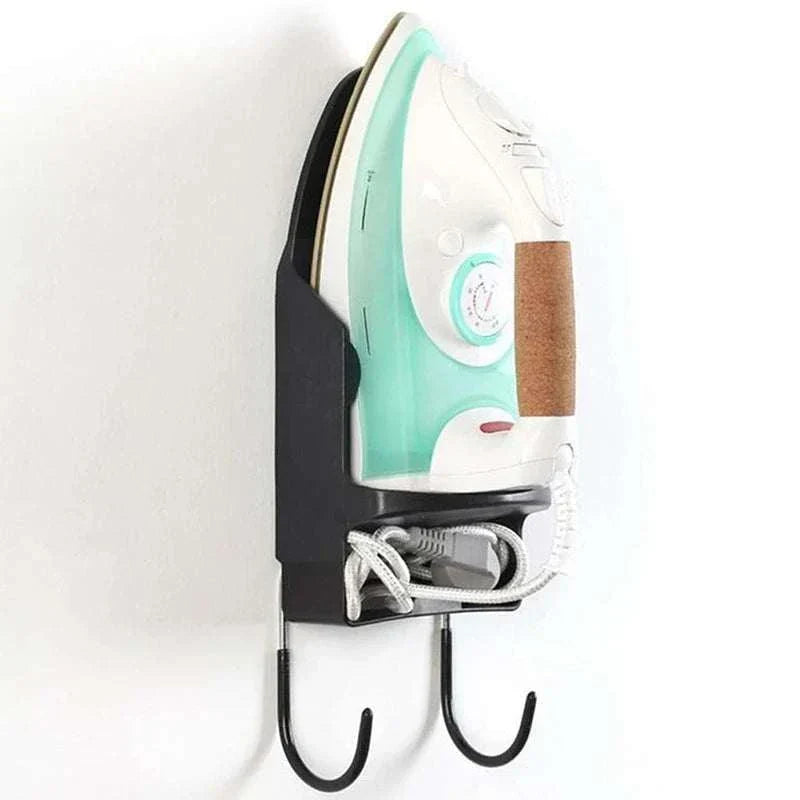 Portable Iron Holder Hotel Household Ironing Board Hanger Black White Wall Mount Iron Storage Rack Home Storage Supplies