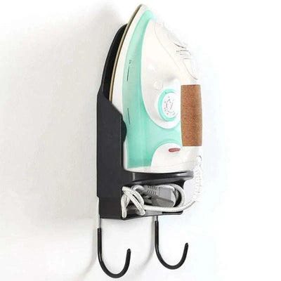 Portable Iron Holder Hotel Household Ironing Board Hanger Black White Wall Mount Iron Storage Rack Home Storage Supplies