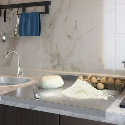 Practical Stainless Steel Cutting Board, Multi-Purpose Kneading, Fruit Cutting, Antibacterial, Easy to Clean Kitchen Surface