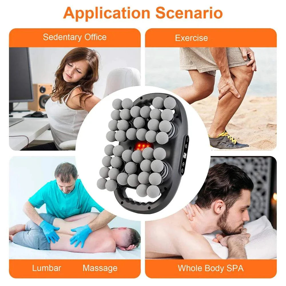 42-Heads Fascia Gun High-Frequency Vibration Body Massage Gun Back and Waist Massager Neck Shoulder Massager Muscle Masajeador