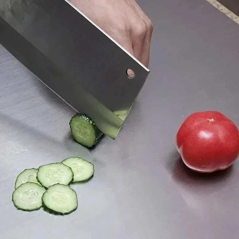 Practical Stainless Steel Cutting Board, Multi-Purpose Kneading, Fruit Cutting, Antibacterial, Easy to Clean Kitchen Surface