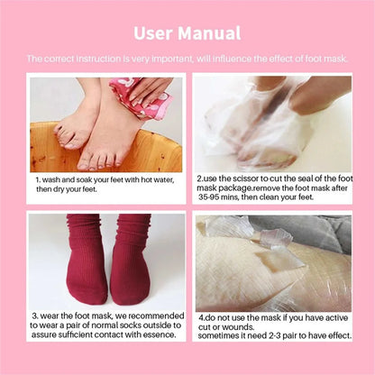 Exfoliating Foot Peel Mask Exfoliating Peel Renewal Foot Mask Soft Remove Dead Skin Pedicure Detox Pads Foot Spa Peel 3Ml