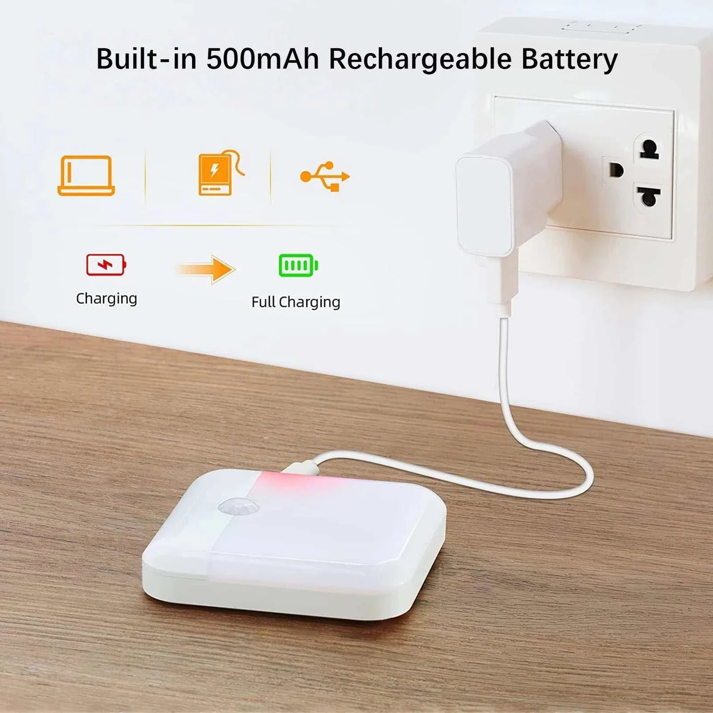 LED Smart Human Body Sensor Night Lights Emergency Automatic Lighting USB Charging Wireless Magentic Suction LED Cabinet Lights