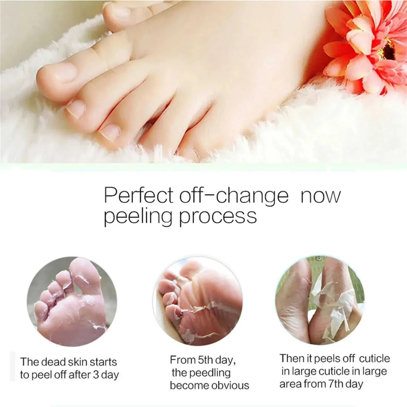 Exfoliating Foot Peel Mask Exfoliating Peel Renewal Foot Mask Soft Remove Dead Skin Pedicure Detox Pads Foot Spa Peel 3Ml