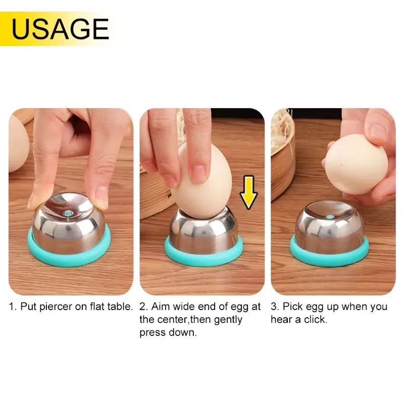 Egg Piercer, Stainless Steel Needle Egg Hole Puncher Eggs Poacher Endurance Hole Seperater Bakery Kitchen Tool for Raw Eggs