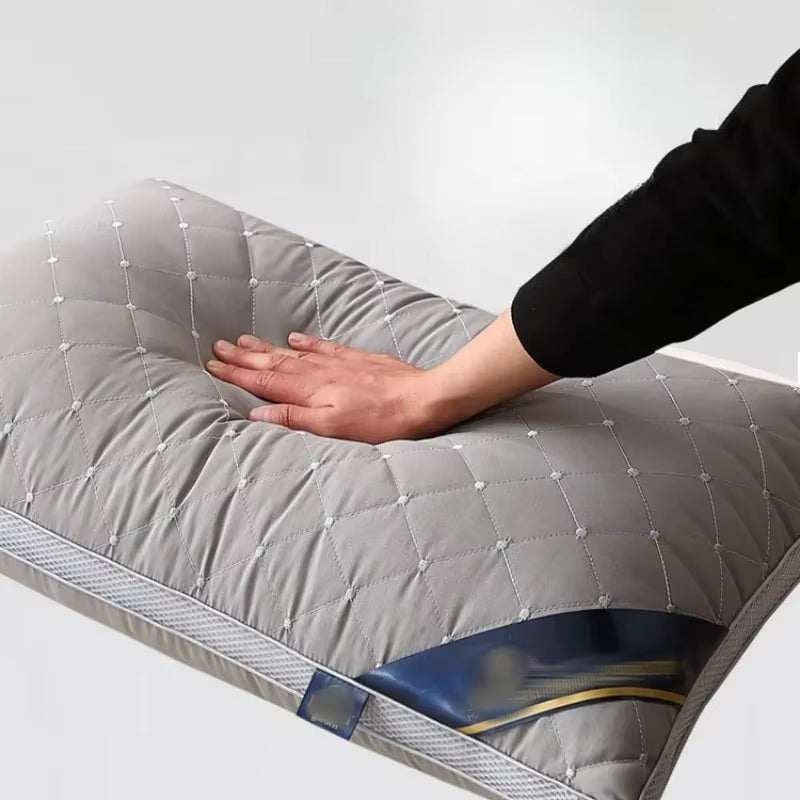 Orthopedic Pillow for Cervical Support & Sleep Aid High Resilience Non-Collapsing Core Student Single Pillow Home/Dorm/Hotel Use