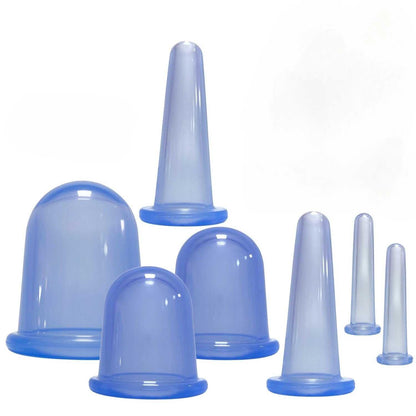 Silicone Vacuum Cupping Massage Jars anti Cellulite Massage Facial Suction Cups Face Neck Lift Skin Scraping Guasha anti Wrinkle