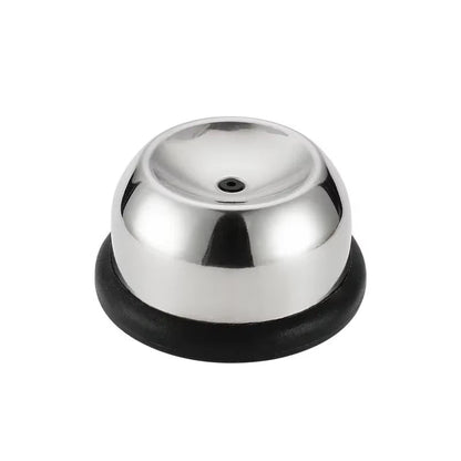 Stainless steel egg piercer with black base for easy egg shell hole punching.