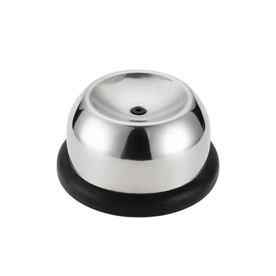 Stainless steel egg piercer with black base for easy egg shell hole punching.
