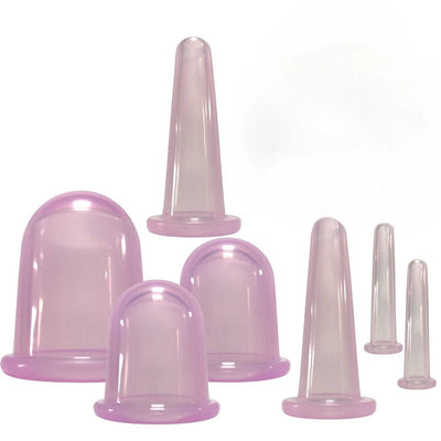 Silicone Vacuum Cupping Massage Jars anti Cellulite Massage Facial Suction Cups Face Neck Lift Skin Scraping Guasha anti Wrinkle
