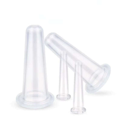 Silicone Vacuum Cupping Massage Jars anti Cellulite Massage Facial Suction Cups Face Neck Lift Skin Scraping Guasha anti Wrinkle