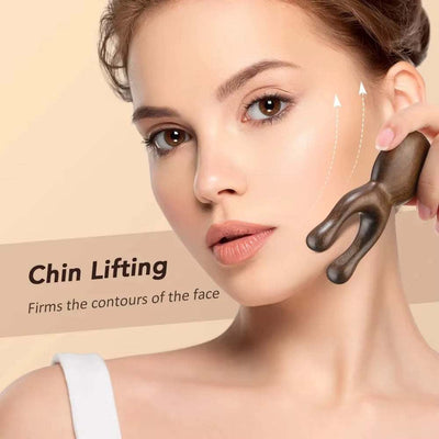 Wooden Gua Sha Facial Tools Head Massager Sandalwood Wood Massage Tool for Face Nose Eye Wood Massage Acupressur Tools